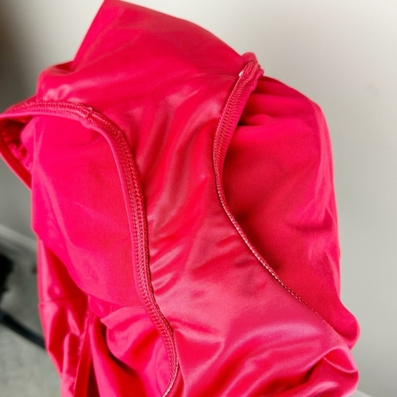 Lands' End Red Nylon Spandex Modest Tummy Control Swim Skirt Skort - Picture 3 of 5